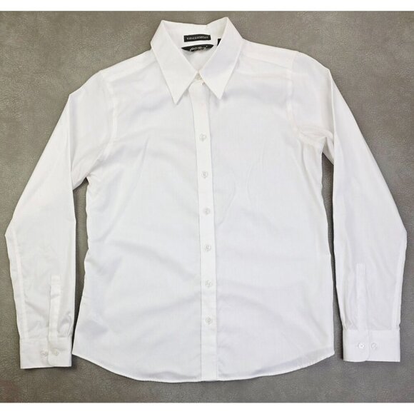 Eddie Bauer Wrinkle Resistant Size Small Womens White Long Sleeve Cotton Shirt - Picture 1 of 9